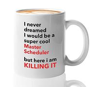 Bubble Hugs Scheduler - Taza de café con texto en inglés "I Never Dreamed - For Administrative Secretary Occupation Meanmeaningful Worker 325 ml, color blanco
