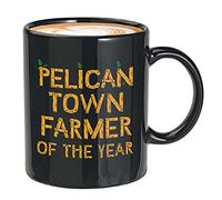 Bubble Hugs Taza de café con diseño de videojuegos, Pelican Town Farmer of the Year, Farming Country Adventure Gaming Gamer Stardew Pelican Town, 325 ml, color negro