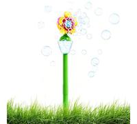 Bubble Machine - Automatic Bubble Machine For Kids | Manual Swing Rechargeable Sunflower Standing | BubblesProducing Machines Swing Function For Boys Girls Birthday Party Summer Games Lawn Backyard