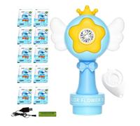 Bubble Machine, Battery-Operated Maker, LED Light Feature, Rechargeable Foam Sprinkler, High Output Motor, Easy Fill Reservoir, Fun Party Gadget, Perfect for Pool, Birthday, 5.51x9.06 Inches