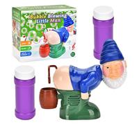 Bubble Machine - Bubble Blower | Bubble Blowing Santa | Naughty Gnomes Automatic Bubble Blowing Machine, Christmas Toy, Flash Lights & Music Bubble Machine, Perfect for Parties and Playtime