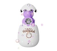 Bubble Machine, Egg Blower Toy, Interactive Glow, Light Up Dinosaur Design, ABS, Educational Portable Bubble Maker for Kids, Fun Backyard, Garden, Party, Birthday and Beach Activities, 15.3x11.7cm