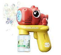 Bubble Machine - Electric Bubble Wand | Leak-Proof Glow Foam Maker Stick | Dinosaur Shape Handheld Bubbles Blower Wand | For Outdoor Night Party Backyard Birthday Lawn Pool Ages 3-8 Kids Girls