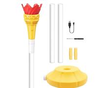 Bubble Machine, Foam Sprayer with Light and Music, 7.7 Inches Bubbles Blower with Adjustable Height, Outdoor Kit for Patio, Backyard Décor, Entryway Gift Set for Boys Girls Birthday Summer Playtime
