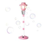 Bubble Machine for Parties - Rechargeable Streetlight Bubbles Toy, Music & LED Light Bubble Maker for Kids | Standing Electric Outdoor Bubbles Blower for Backyard Beach Pool Birthday Wedding School Pi