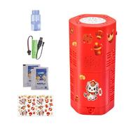 Bubble Machine Maker - Juguete luminoso recargable por USB con mecanismo giratorio | Creador automático de burbujas para actividades de , juegos al aire libre, cumpleaños, Navidad, de