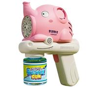 Bubble Machine, Maker, Outdoor Toy, Automatic Electric Drive, Handheld Cute Design, Light Pink Blue, ABS, 5,91 x 2,95 x 7,09 pulgadas, Party Wedding Use for Birthdays, Playtime, Events