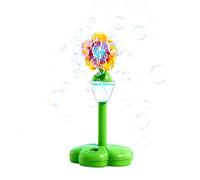 Bubble Machine, Sunflower Standing, 7.48x7.48x37.01 Inches Rechargeable Insight Design, Manual Swing Tool with Balance, Automatic Accessory for Kids Boys Girls, Home Accessories for Lawn and Backyard