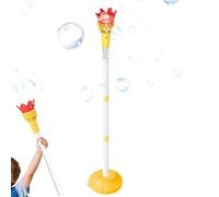 Bubble Machine Toy, Torch Shape Sprayer, Light Music Blower Adjustable Height Design, Bubble Maker for Patio Boys Girls Birthday Party Outdoor Backyard 11inch × 7,5inch × 4,3inch