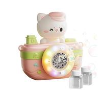 Bubble Machine - USB Rechargeable Camera Maker, Automatic LED Light Blower with Integrated Music, Sturdy Portable Handheld Photography Toy, Ideal for Kids Boys Girls Pets Indoor Outdoor