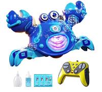 Bubble Machine - with Light Music Electric Interactive - Funny Bubble Bouncer Crab Toy,for Boys Girls Kids Home School Outdoor Camping Beach Birthday Holiday