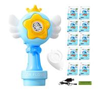 Bubble Maker for Kids, Fun Bubble Blowing Machine with LED Lights, ABS Rechargeable Foam Sprinkler for Car, Bath, Festival, Pool, Lawn, Birthday, Garden, Christmas, Sensory Play, and Weddings, 14x23cm
