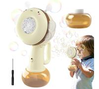 Bubble Maker, Handheld Battery Operated Bubble Toy 5.51x4.33x9.25 Inches, Built-In LED Light Show, Easy Grip Fun Machine, for Lawn Backyard Family Party Outdoor Activities
