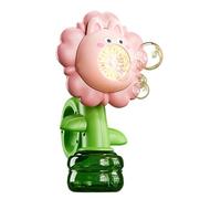 Bubble Maker Machine - Automatic Stream Output Flower Petal Interactive Garden Toy, Internal Recargable Celda + Built-in RGB Lights | Durable Resistant Shell For Kids Yard & Outdoor