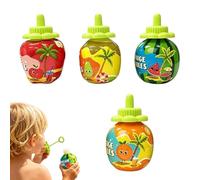 Bubble Makers, 4-Piece Summer Toy Set, 2.56×2.56×4.33inch Spill Proof Bubble Blower Bottles with Easy Grip Design, Sturdy Polymer Fun Outdoor Device, Party Style Bubbles Machine Toy for Kids Use