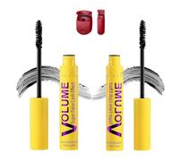 Bubble Mascara Volume, Length Formula for Bold, Waterproof Long-Lasting Mascara Clump-Proof Enhances the Natural Look, can be Layered to Boost Curl (2 PCS)