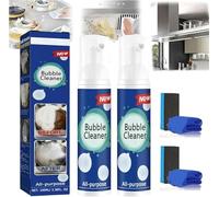 Bubble Power Cleaner, 2025 New Cleaner Foam Spray, All Purpose Rinse Cleaning Foam, Powerful Stain Removal Kit, Stubborn Grease & Grime Remover, Multifunctional Spray for Kitchen (2)