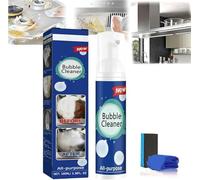 Bubble Power Cleaner, 2025 New Cleaner Foam Spray, All Purpose Rinse Cleaning Foam, Powerful Stain Removal Kit, Stubborn Grease & Grime Remover, Multifunctional Spray for Kitchen (1)
