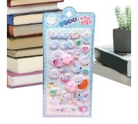 Bubble Relief Decals - 22.5x10.5cm Soft PVC Foam Textured Art Labels Assortment, Tiny Playful Badge Accents Variety | Creative Scrapbooking Supplies Beautifying Notebooks Tablets Tumblers Study Areas