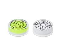 Bubble Spirit - Accesorio circular de 32 x 7 mm para remolque, trípode, fonógrafo, tocadiscos, 2 piezas, herramienta niveladora pequeña para colgar imágenes, kit de nivelación para colgar cuadros