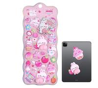 Bubble Stickers - 3d Reusable Removable Puffy Decals, Rabbit Bear Cartoon Stickers, Funny Craft Set for Kids, Journal, Laptop, Bottle, Notebook, Party, Classroom, 8.66 Inches