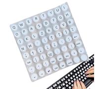 Bubble Stickers, Long Nail Typing Keycaps, Clear Lettered Design with Smooth Touch for Comfortable Work Travel Men Computer, Workplace Laptop Home and Notebook Use