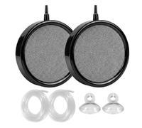 Bubble Stones for Aquarium, 2-Piece Diffuser Set, Suction Cup Air Release | Cartoon Christmas Countdown, Acrylic Pendant Ornament, Reliable 24-Day Holiday Décor with Secure Use, Durable Festive Decor