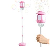 Bubble Tower - Automatic Bubbles Machine with Light and Music, Adjustable Height Street Lamp Outdoor Blower Toy, Bubble Maker for Garden Patio Backyard Lawn Party Wedding Festival Decoration