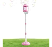 Bubble Tower Machine, Outdoor Party Toy, 43.31×7.09inch Adjustable Height Light Up Bubble Blower with Music System, Sturdy Polymer Column Design, Fun Celebration Style Device for Garden Use