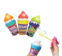 Bubble Toys, Bubble Bottles, Ice Cream Bubble Solution and Wand 4 Pieces | Portable Toddler Toys Outdoor Games, Summer Activities Party Favors For Children's Day Christmas