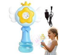 Bubble Wand, Automatic Blower, 5.51x9.06 Inches LED Light Toy, Rechargeable Device, Swing Dance Wand for Home, Kid Safe, Children, Outdoor Play, Birthday and Parties