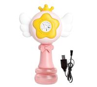 Bubble Wand, Bubble Machine, Automatic Swing Rechargeable Portable Lightweight Compact Fun USB Charging, Wand Toy for Kids Child, 5.51x9.06 Inches, Blue, Pink