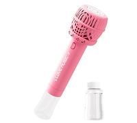 Bubble Wand - Electric Outdoor Party Favor Toy, Handheld Maker Toy | Multi Hole Blower Maker With Soft Illumination Light, 90ml Solution Leak Proof Design For Birthday, Wedding Party