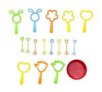 Bubble Wand, Flower Bubble Toy, Interactive Outdoor Game, 17 Piece Sturdy Fun Activity for Birthday, Easter, Carnival, Classroom, Backyard, Wedding, and Girls' Playtime