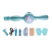 Bubble Wand Machine, Light-Up Kids Bubble Maker, 12.2x2.76x1.97 Inches, Stylish Electric Blower Toy, Vibrant Visual Effects, Ideal for Boys, Girls, Parties, Garden, Pool, Pink/Blue