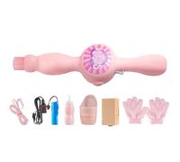 Bubble Wand Machine, Light-Up Kids Bubble Maker, 12.2x2.76x1.97 Inches, Stylish Electric Blower Toy, Vibrant Visual Effects, Ideal for Boys, Girls, Parties, Garden, Pool, Pink/Blue