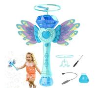 Bubble Wand, USB Rechargeable Princess Bubble Blower, Outdoor Beach Entertainment, Fun Game for Boys and Girls, Party Supplies for Youth, Summer Play Activities, 13.78 Inches