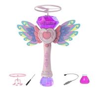 Bubble Wand, USB Rechargeable Princess Bubble Blower, Outdoor Beach Entertainment, Fun Game for Boys and Girls, Party Supplies for Youth, Summer Play Activities, 13.78 Inches