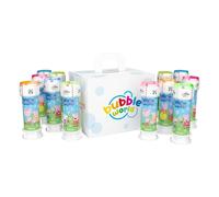 Bubble World - Pompas de Jabón Peppa Pig - Pompas de jabón niños - Paquete de 12 uds - Tubos Monocolor y soplador Integrado - Ideal como Detalle para cumpleaños niños - Made in Italy