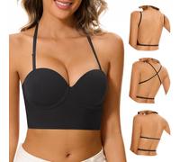BUBBLEFOX Sujetadores de Espalda Baja para Mujer - Sujetador Balconette sin Costuras, Invisible y sin Espalda - Sujetadores Multiusos con Escote bajo