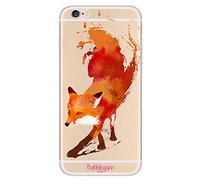 Bubblegum Carcasa protectora para iPhone, diseño de artístico de gato, gel, Artistic Fox, iPhone 5 5s se