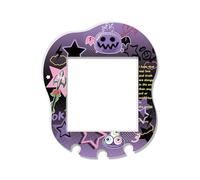 BUBBLELOGUS Adhesivo holográfico para placa frontal láser para Tamagotchi Uni, calcomanía autoadhesiva para placa facial, piel protectora brillante para mascotas virtuales, (para uni-diablo morado)