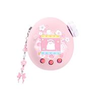 BUBBLELOGUS Sakura - Juego de funda y accesorios 4 en 1 para Tamagotchi | Funda de silicona con tapa de esfera, placa frontal holográfica y dije esmaltado. Regalo kawaii perfecto y acogedor para