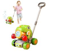 Bubbles Mower, Bubbles Dinosaur Toy, 17.72x6.5in Leakproof Waterproof ABS Blower, Interactive Portable Game, for Garden Beach Playground Fun, Kids Ages 3+, Green