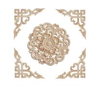 BUBEFSKD 1. Adorno De Puerta con Aplique Pared Tallado En Madera Floral Europeo Hecho A Mano para Decoración Sala Estar Y Dormitorio Adorno Muebles Madera Hecho A Mano