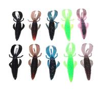 BUBEFSKD 10 Uds señuelos de plástico suave señuelos locos pescadores locos