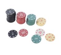 BUBEFSKD 100 Uds. Juego De Ruletas Fichas Bingo Casinos Contadores Aprendizaje Póquer Póker Pequeño con Caja Almacenamiento Fichas Bingo Duraderas