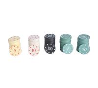 BUBEFSKD 100 unidades de ruletas, juego de bingo, chip de plástico, contador de aprendizaje con caja de almacenamiento, ruletas, juego de chip de bingo