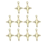 BUBEFSKD 10pcs AWN Star Collar con cuentas perforadas encanto para joyería de la marca llamativa colgante de péndulo para poder, talla única, como se describe