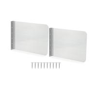 BUBEFSKD 2 piezas Metal lateral Splash Guard montaje en pared lavabo protector de óxido salpicaduras para cocina y baño lados metal montaje en pared prevención de agua para cocina